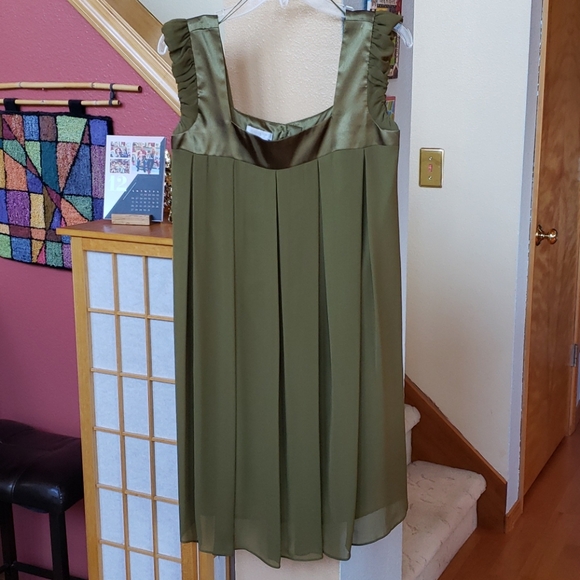 NWT London Times silk trapeze dress 8 color- kale - Picture 10 of 16